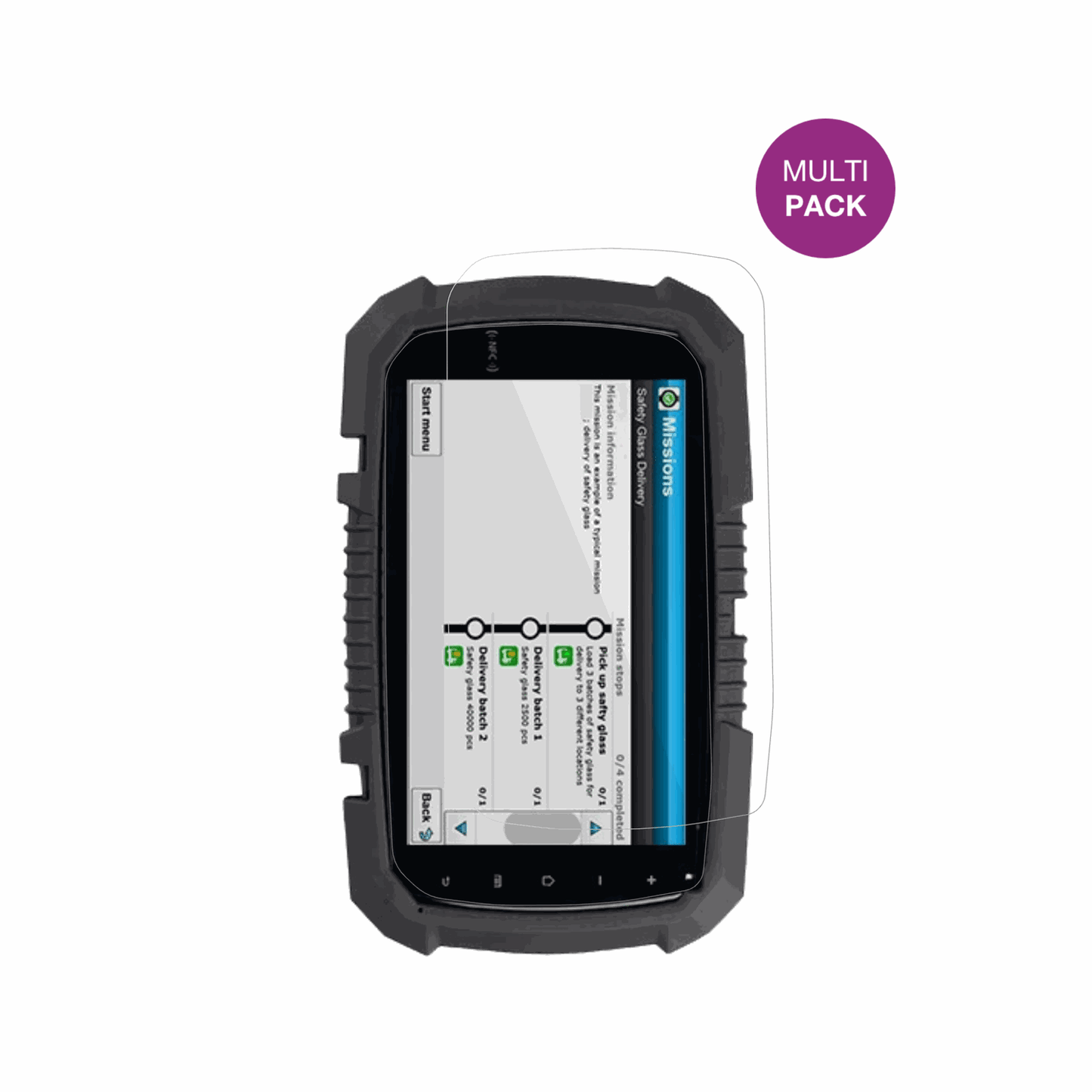 2x Schutzfolie klar für Topicon MDT765 Display-Schutzfolie