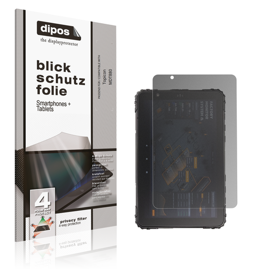 Blickschutzfolie von dipos passend für Topicon MDT880, präziser Zuschnitt und blasenfrei montiert