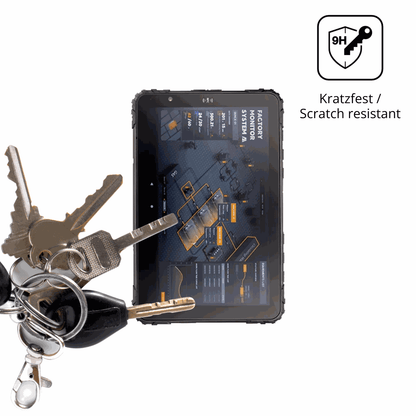 dipos Displayschutz für Topicon MDT880, transparente Oberfläche, perfekte Passform auch für die Rundungen