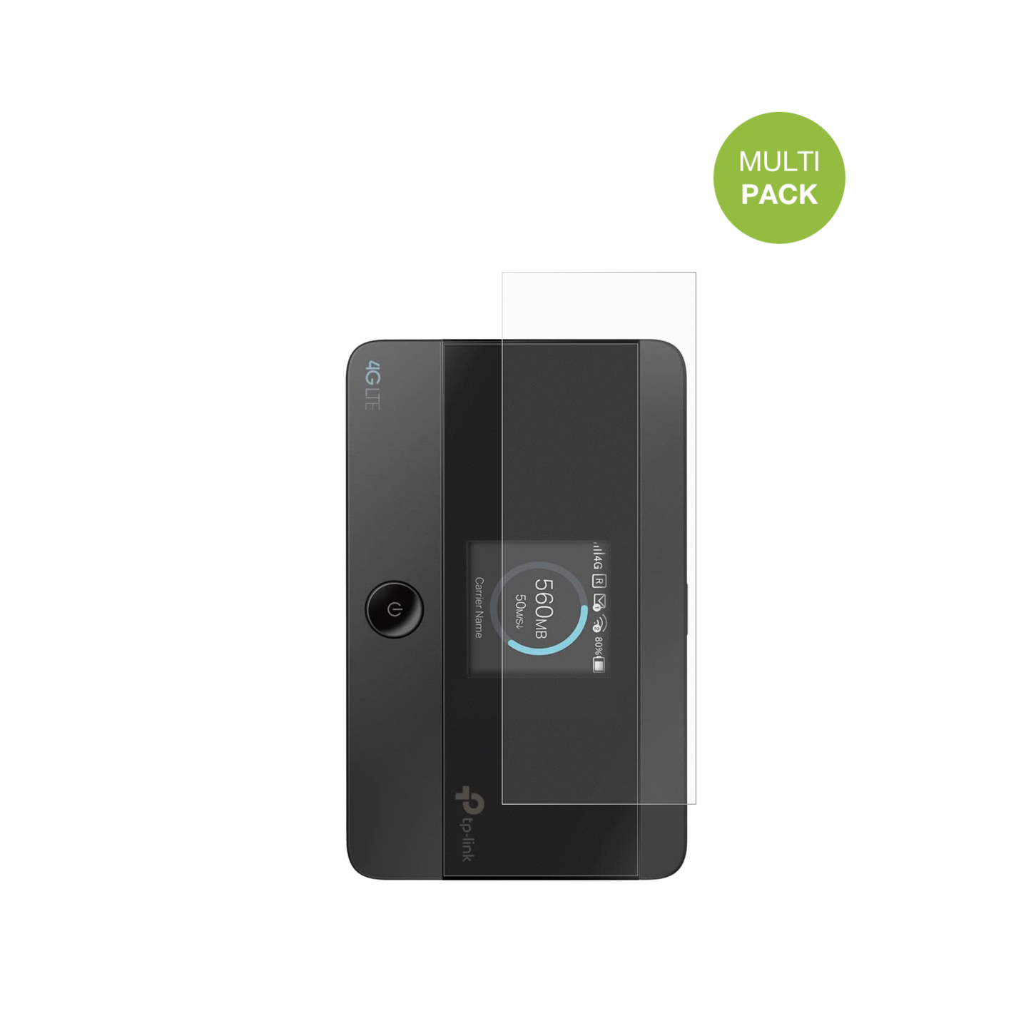 TP-LinkM7350 mit aufgebrachter dipos Displayschutzfolie, die lästige Fingerabdrücke minimiert