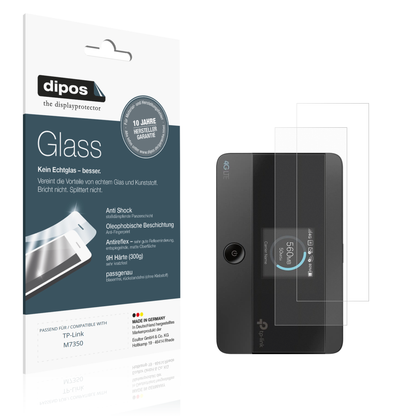Matte Displayschutzfolie von dipos passend für TP-Link M7350, 9H kratzfest und blasenfrei montiert