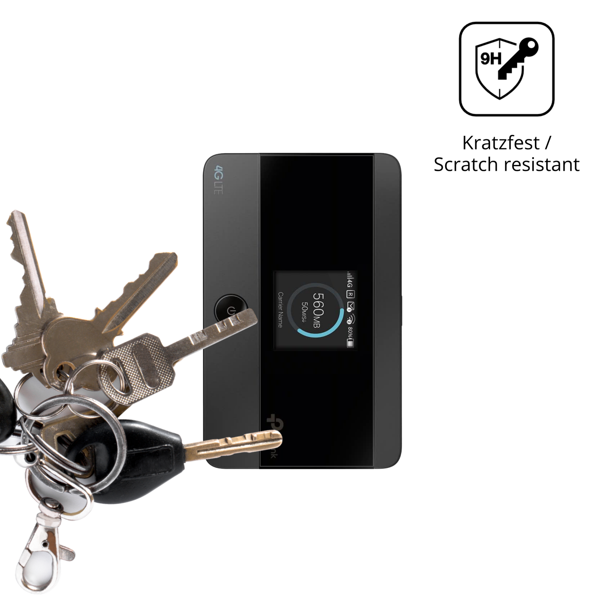 dipos Displayschutz für TP-Link M7350, transparente Oberfläche, perfekte Passform auch für die Rundungen