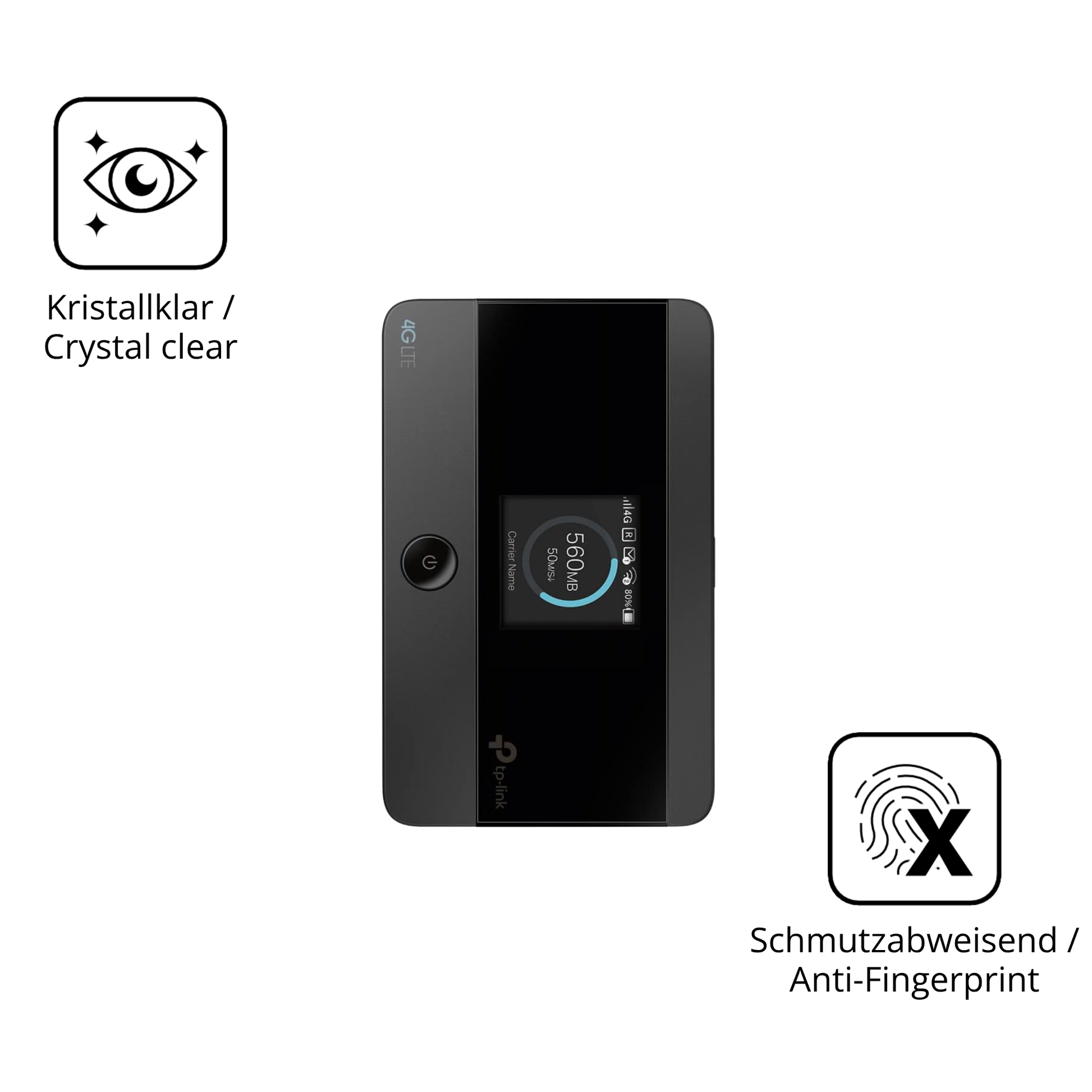 Flexible TPU-Folie passend zugeschnitten für TP-Link M7350, vollständige Abdeckung