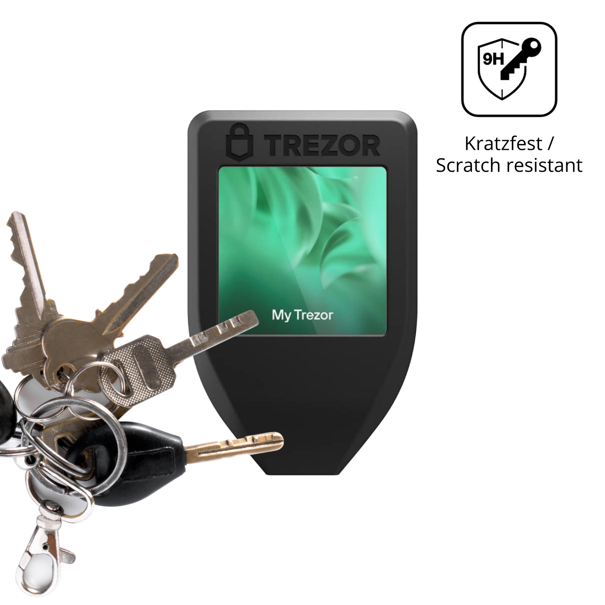 dipos Displayschutz für Trezor Model T, mattierte Oberfläche, robuste Festigkeit und perfekte Passform