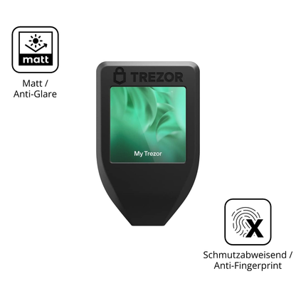 9H Hartbeschichtete, flexible Folie passend zugeschnitten für Trezor Model T