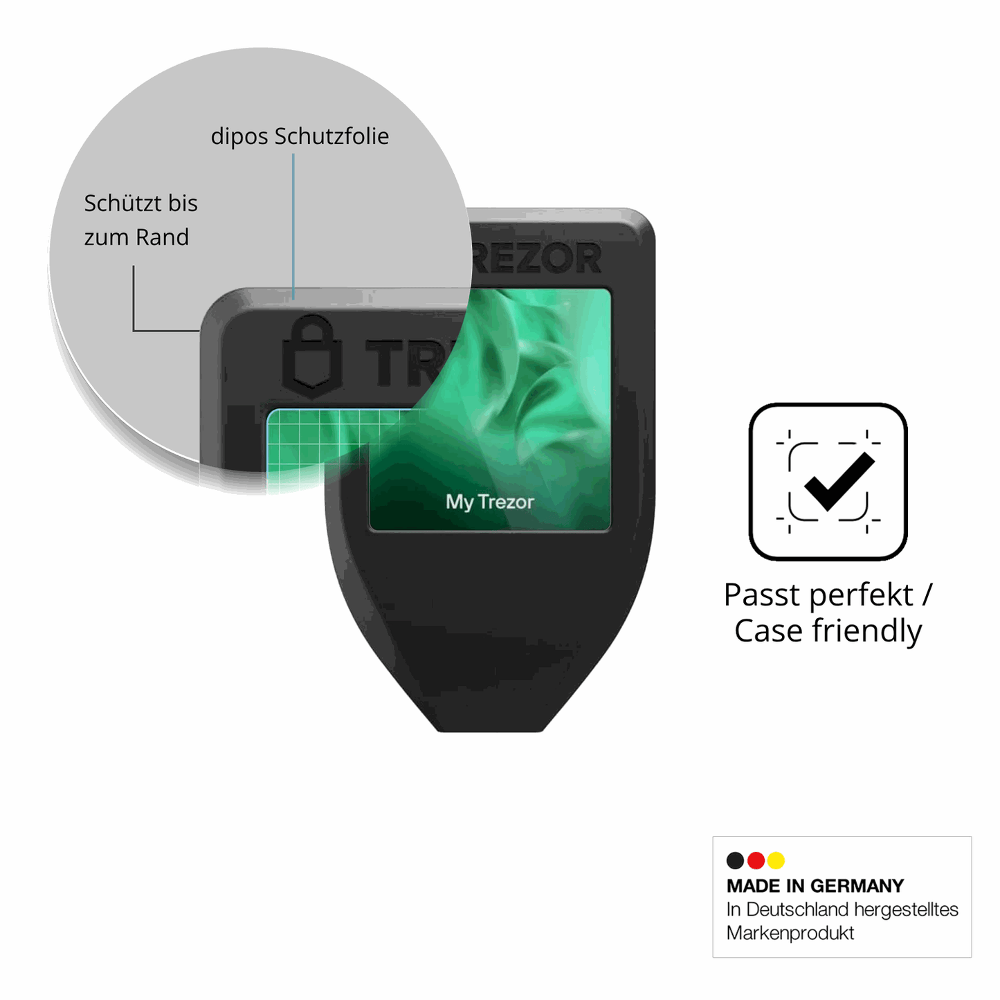 Besonders flexibler Displayschutz mit Anti-Shock-Schicht im Materialmix