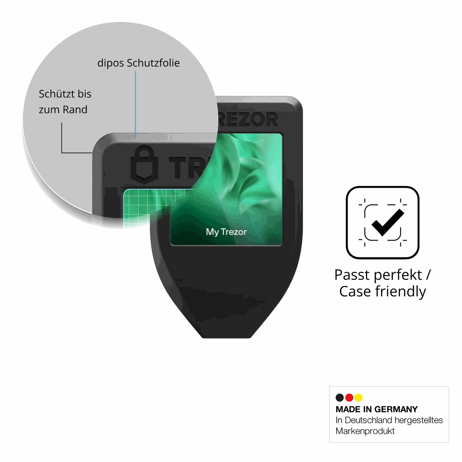 Besonders flexibler Displayschutz mit Anti-Shock-Schicht im Materialmix