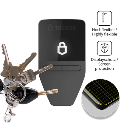 dipos Displayschutz für Trezor Safe 3, transparente Oberfläche, geringe Dicke und perfekte Passform