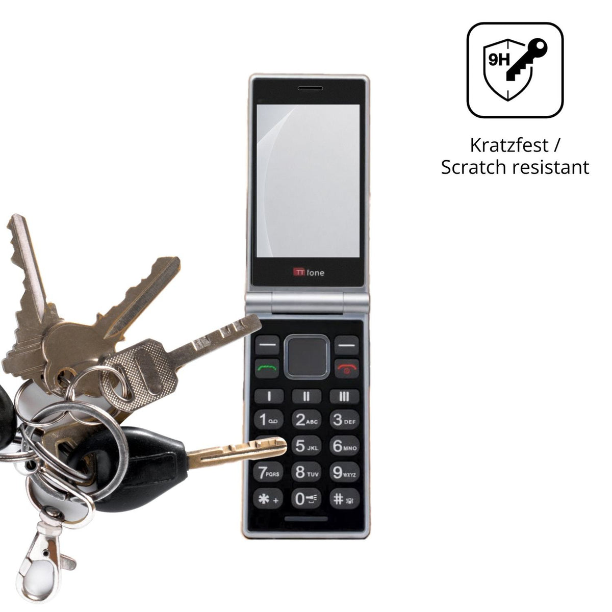 dipos Displayschutz für TTfone TT990 4G, mattierte Oberfläche, robuste Festigkeit und perfekte Passform