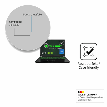 Schutzfolie mit optimaler Passform, zur Verwendung mit Hüllen geeignet
