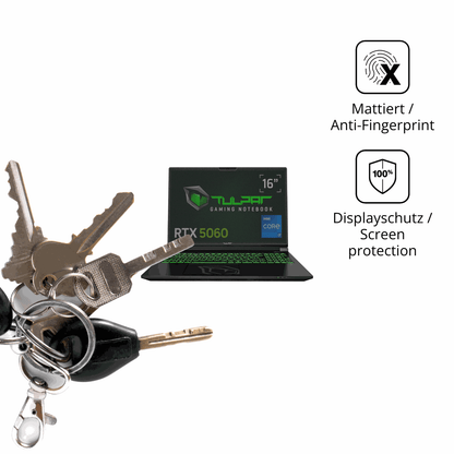 dipos Displayschutz für TULPAR T6 V3.8.1 16 Zoll, mattierte Oberfläche, Blickschutzfilter und perfekter Passform