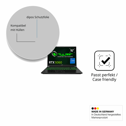 Schutzfolie mit optimaler Passform, zur Verwendung mit Hüllen geeignet