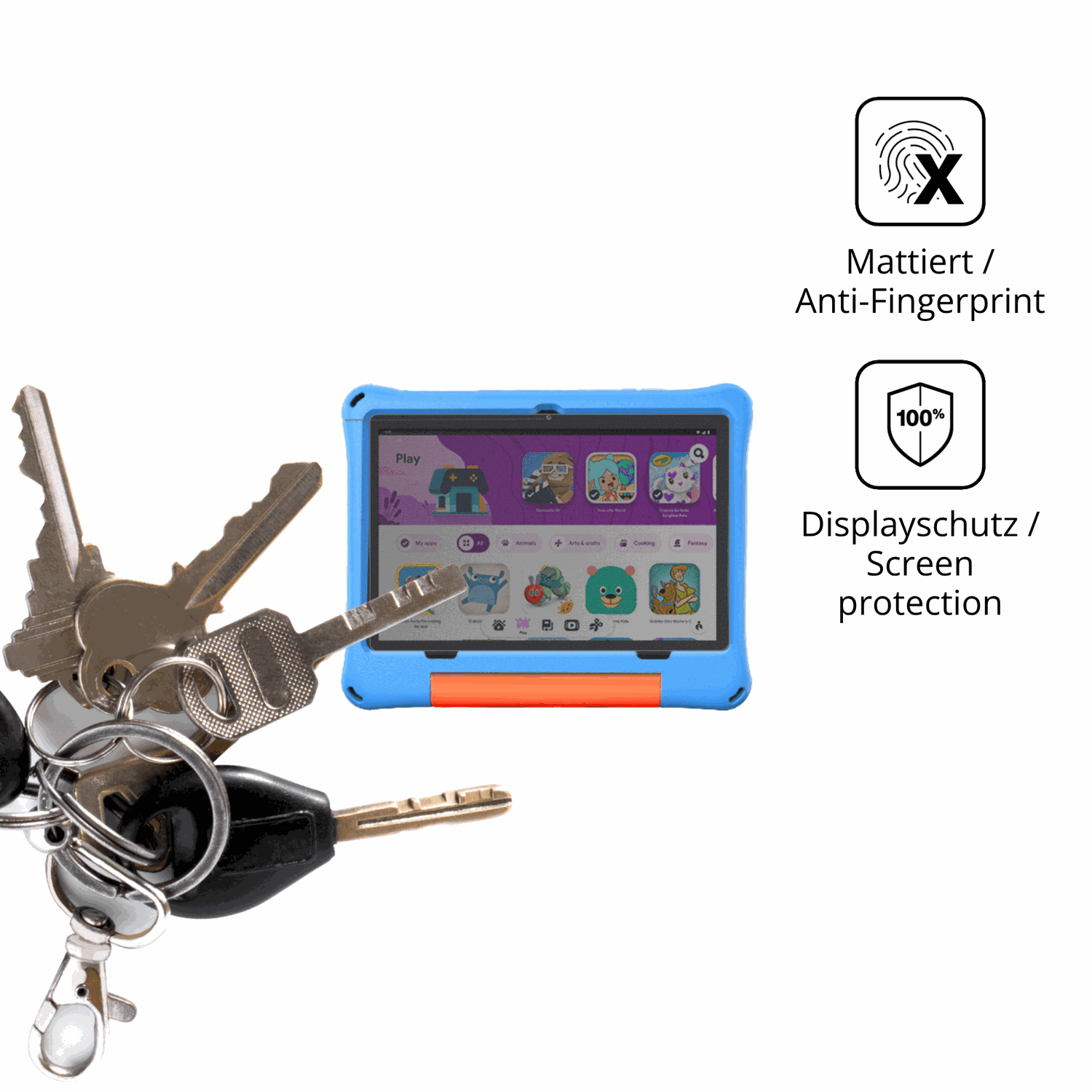 dipos Displayschutz für TUOHAITIME A30, mattierte Oberfläche, Blickschutzfilter und perfekter Passform