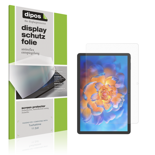 Matte Displayschutzfolie von dipos passend für Tuohaitime 11 Zoll, präziser Zuschnitt und blasenfrei montiert