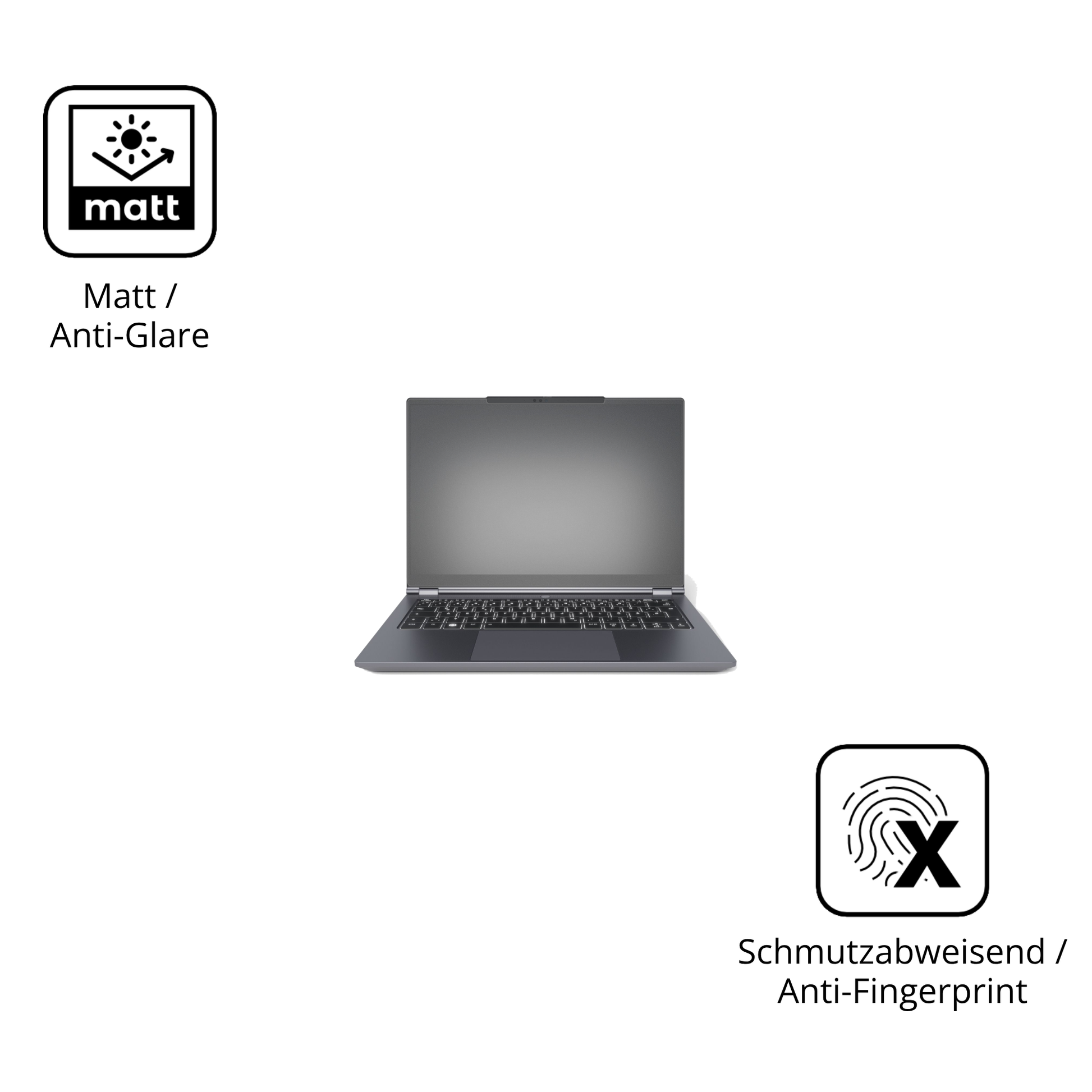 Dünne und entspiegelnde Folie passend zugeschnitten für tuxedoinfinitybook pro 14 gen 10