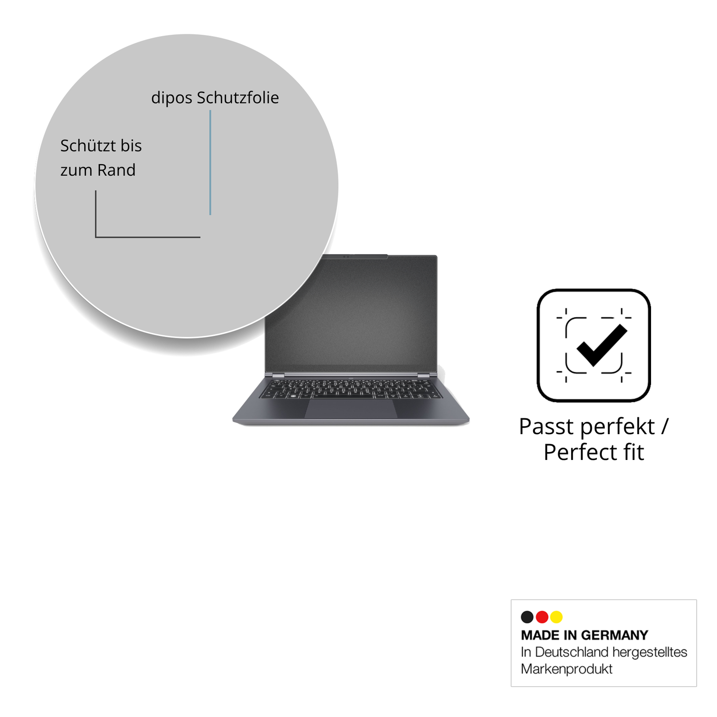 Schutz gegen Kratzer auf dem tuxedoinfinitybook pro 14 gen 10 Glas durch Schlüssel oder Ähnliches