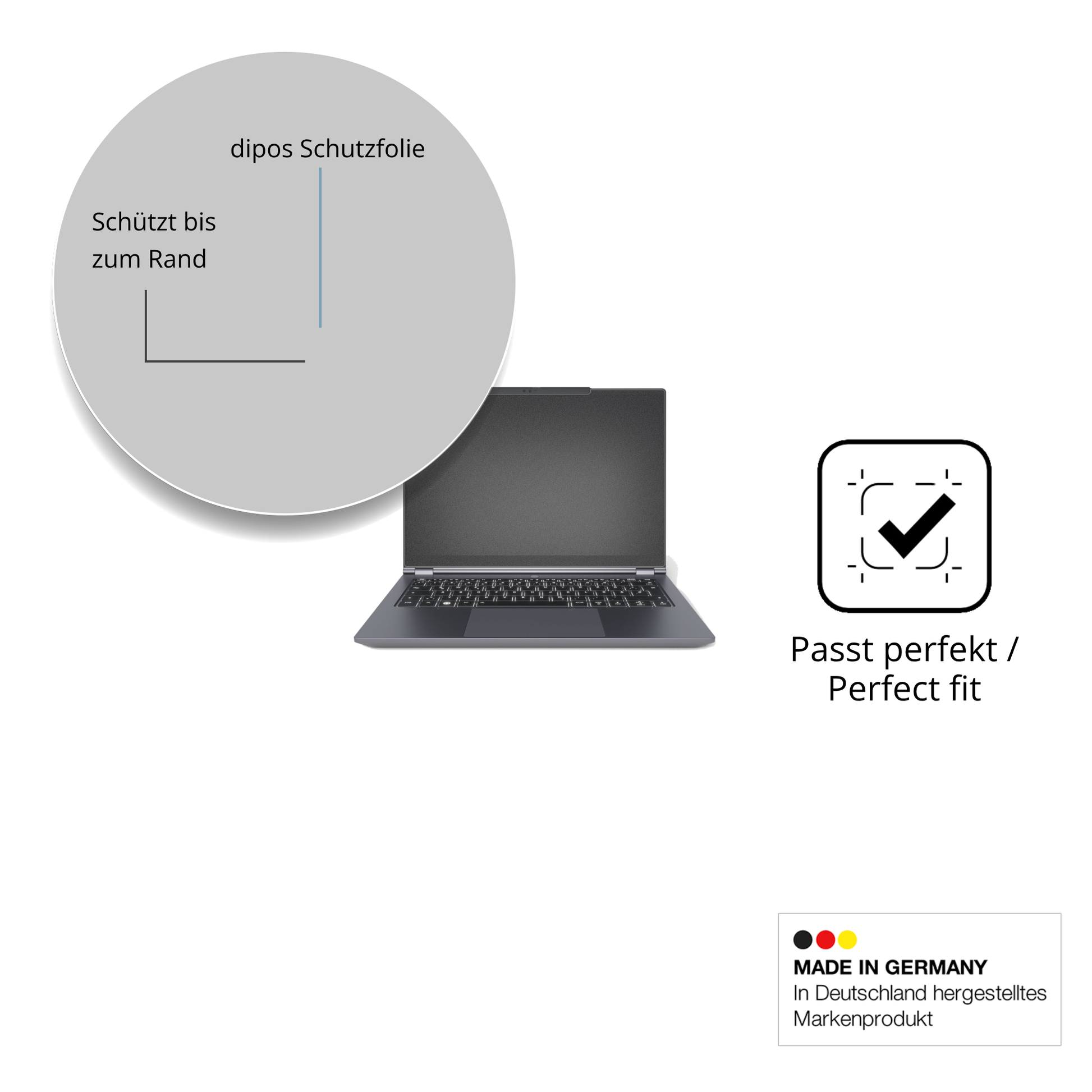 Schutz gegen Kratzer auf dem tuxedoinfinitybook pro 14 gen 10 Glas durch Schlüssel oder Ähnliches