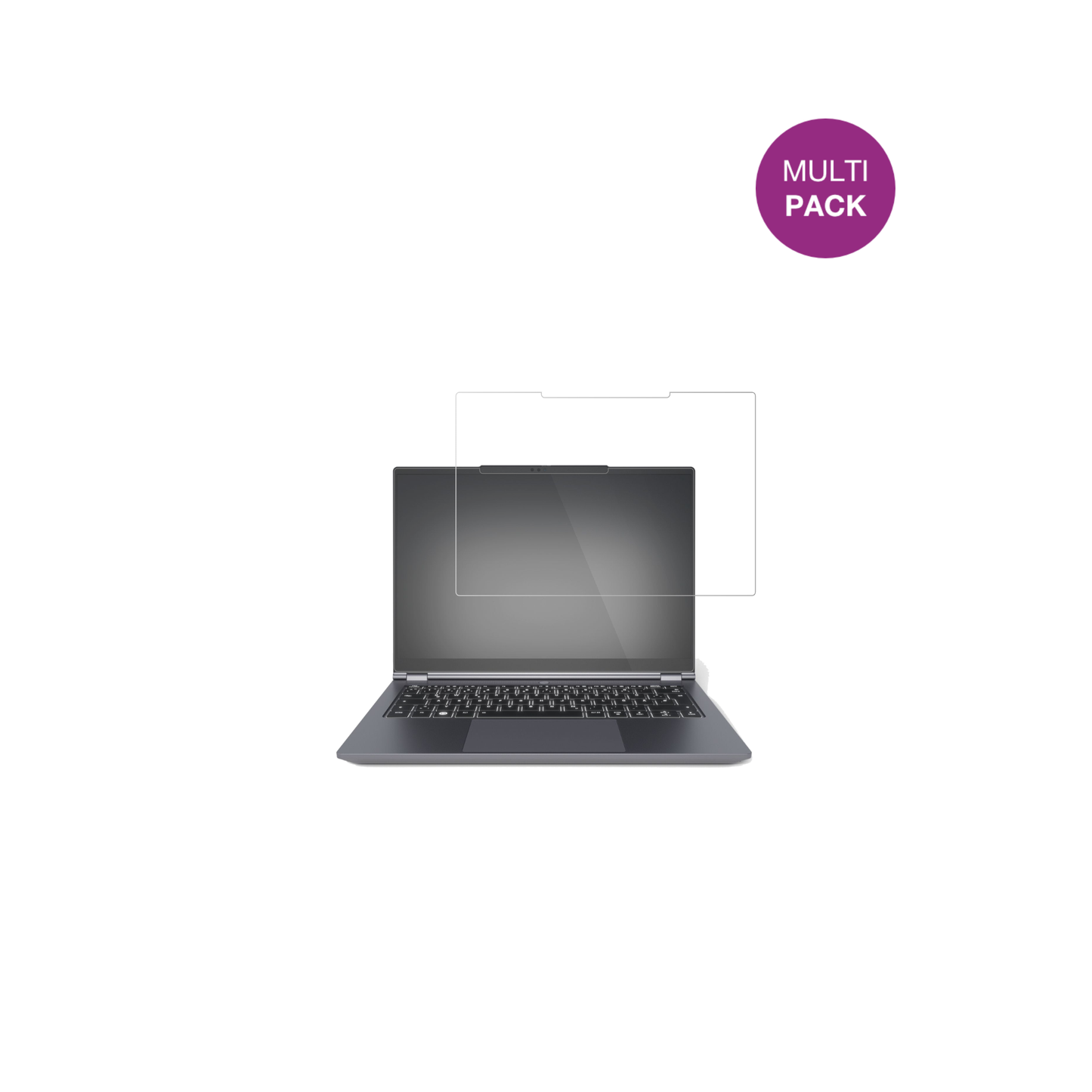 tuxedoinfinitybook pro 14 gen 10 mit aufgebrachter dipos Displayschutzfolie, glasklare Darstellung ohne Einschränkungen