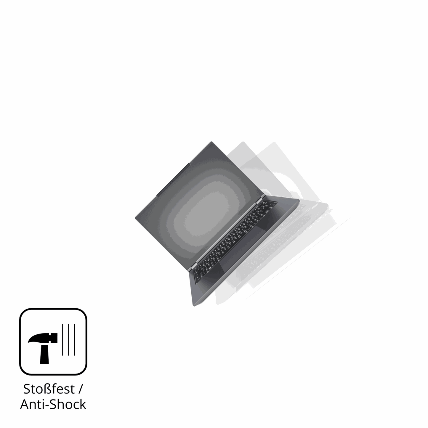 Schutz gegen Kratzer auf dem tuxedoinfinitybook pro 14 gen 10 Glas durch Schlüssel, Stöße gegen die Tischkante oder Stürze