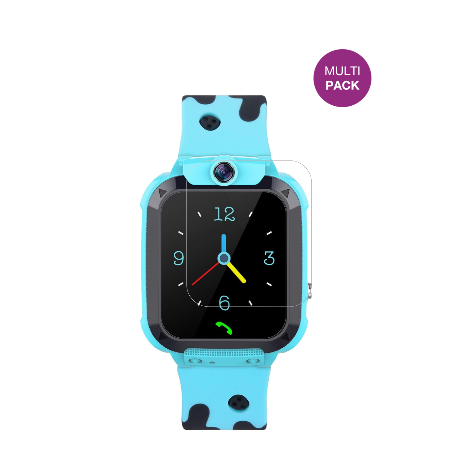 TzzulsxKinder Smartwatch mit aufgebrachter dipos Displayschutzfolie, glasklare Darstellung ohne Einschränkungen