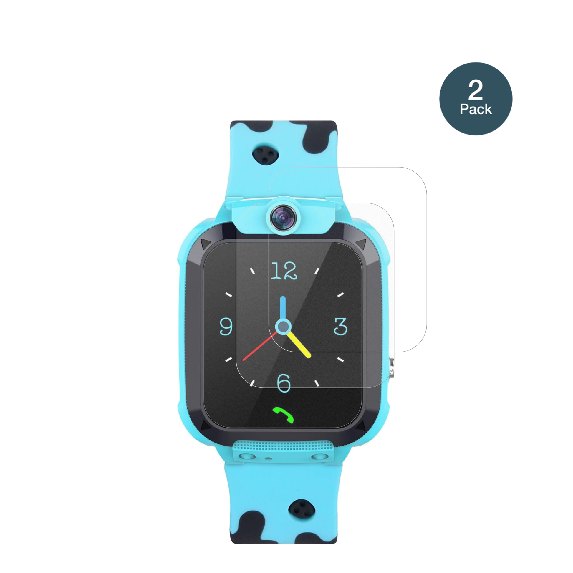 TzzulsxKinder Smartwatch mit aufgebrachter dipos Panzerfolie, die lästige Fingerabdrücke minimiert