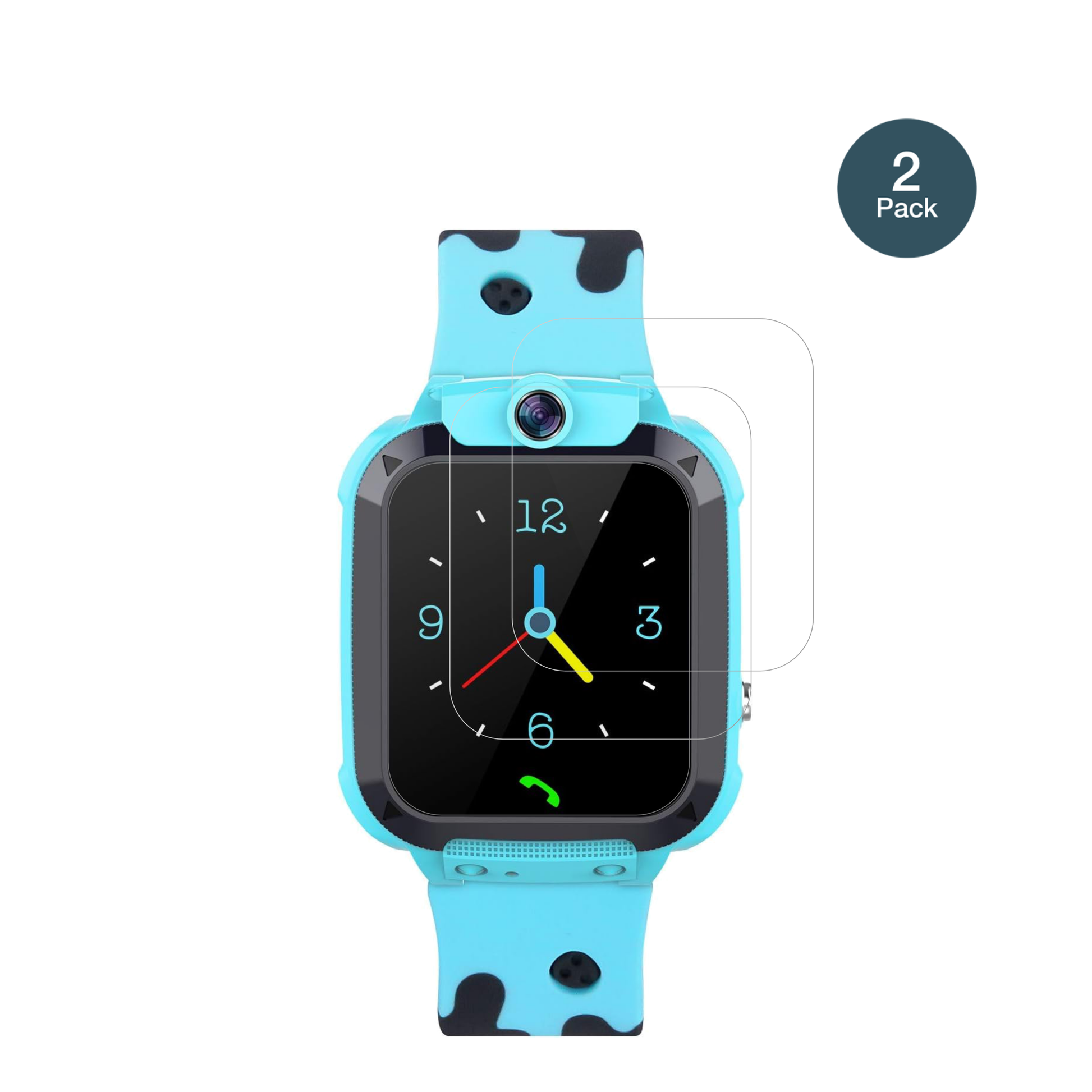 TzzulsxKinder Smartwatch mit aufgebrachter dipos Flex Schutzfolie, glasklare Darstellung ohne Einschränkungen