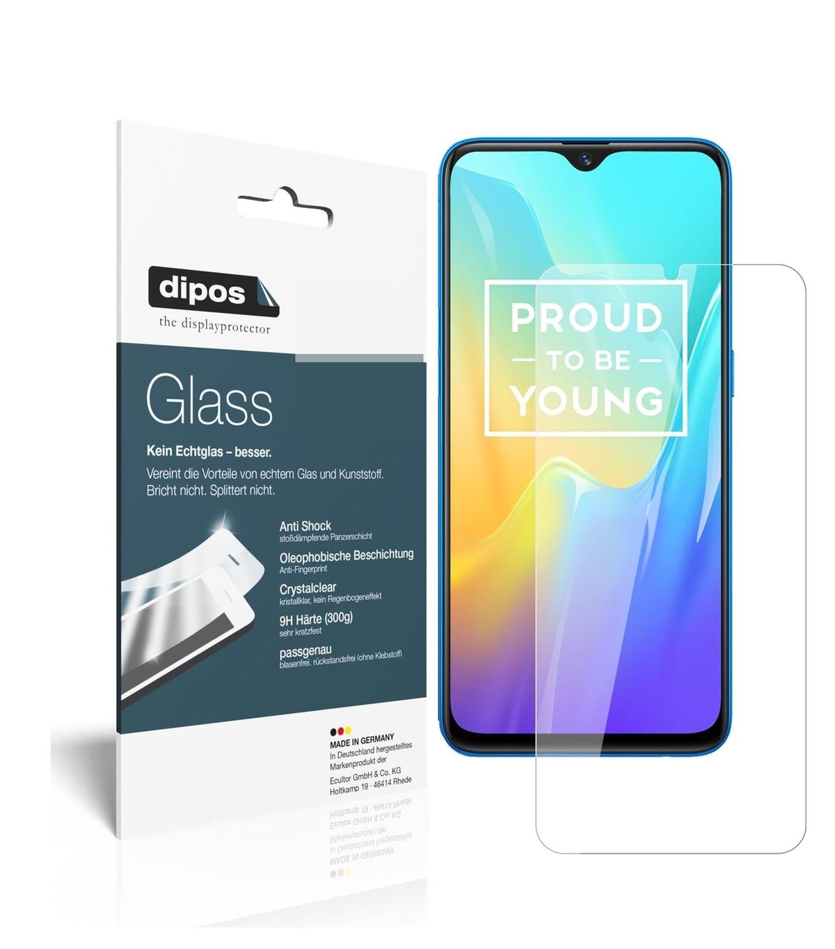 1x 9H Schutzfolie für Oppo Realme U1 Panzerfolie