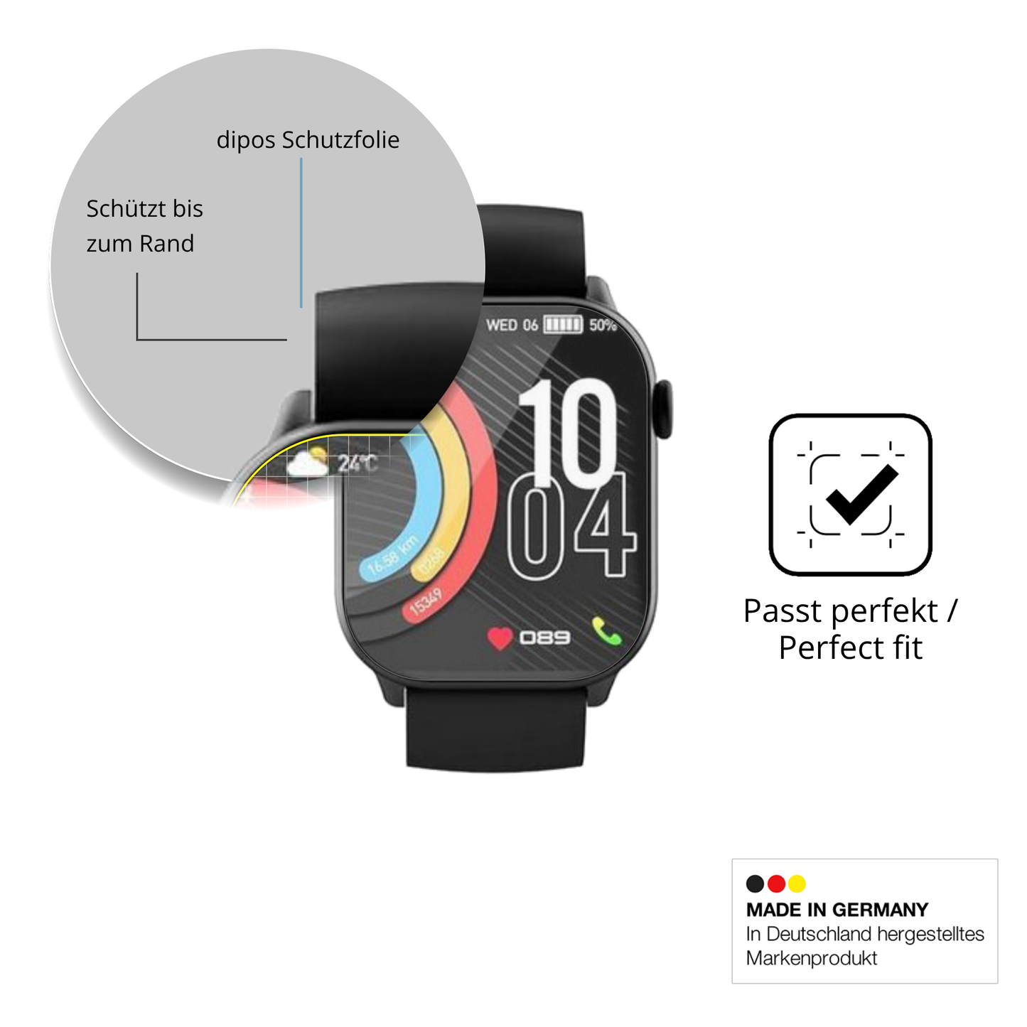 Besonders flexibler Displayschutz mit Anti-Shock-Schicht im Materialmix