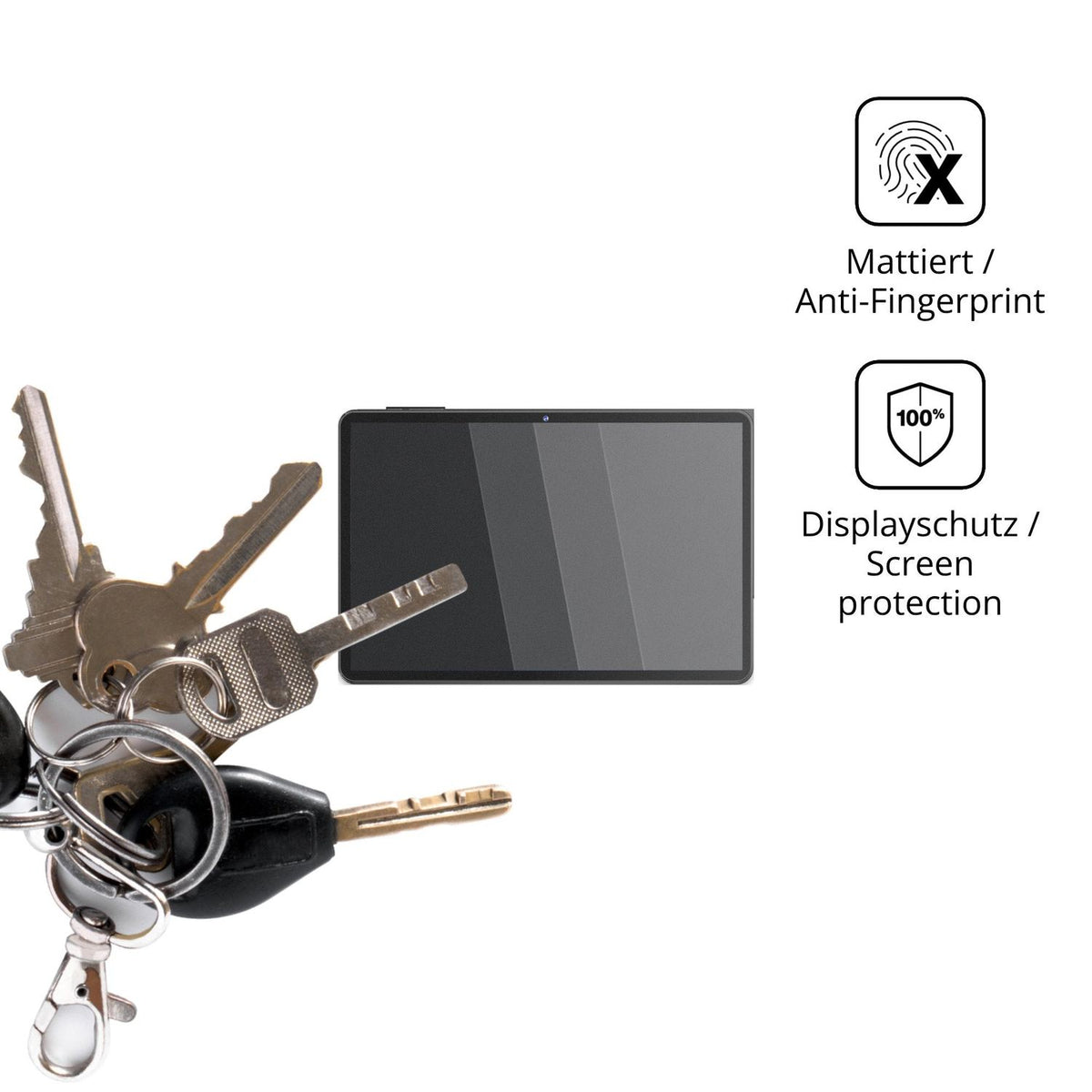 dipos Displayschutz für UBDXBD L70, mattierte Oberfläche, Blickschutzfilter und perfekter Passform