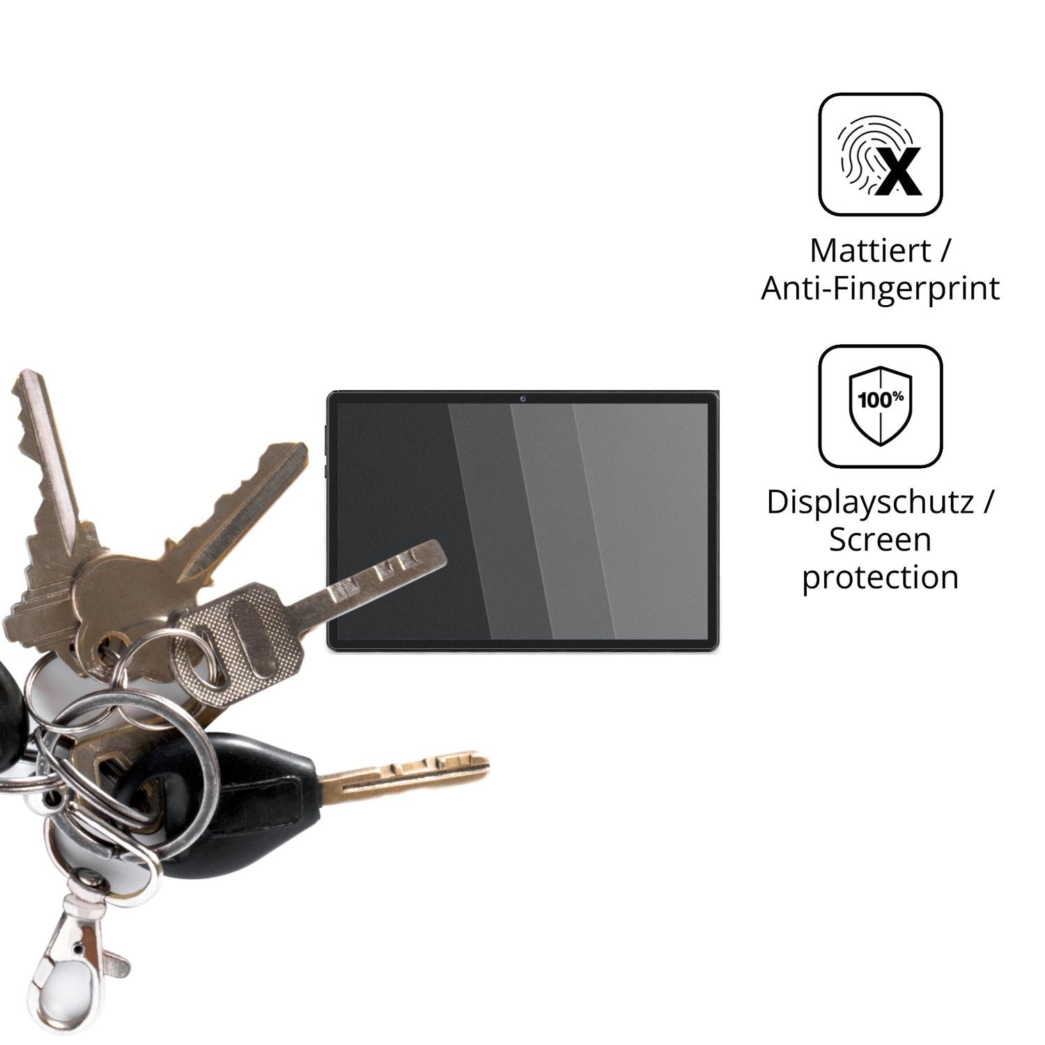 dipos Displayschutz für UBDXBD L90, mattierte Oberfläche, Blickschutzfilter und perfekter Passform
