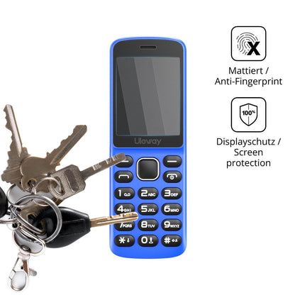 dipos Displayschutz für Ufferson T1208, mattierte Oberfläche, Blickschutzfilter und perfekter Passform