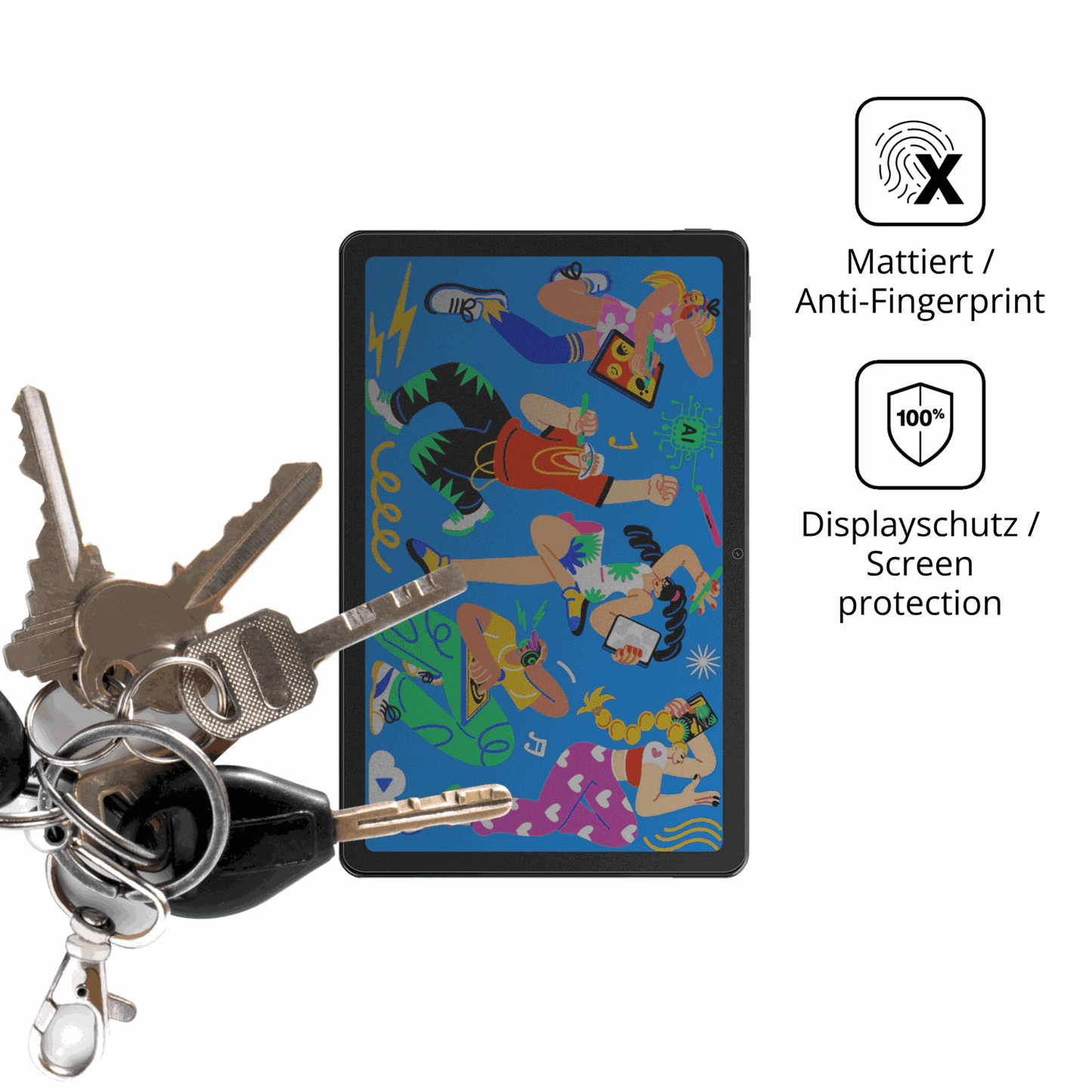 dipos Displayschutz für Ugee UT3 14.25 Zoll, mattierte Oberfläche, Blickschutzfilter und perfekter Passform