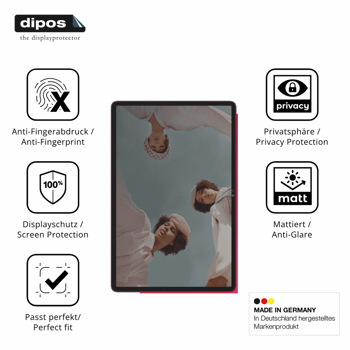 Blickschutzfolie für UJJ U7 11 Zoll matt Schutzfolie Privacy