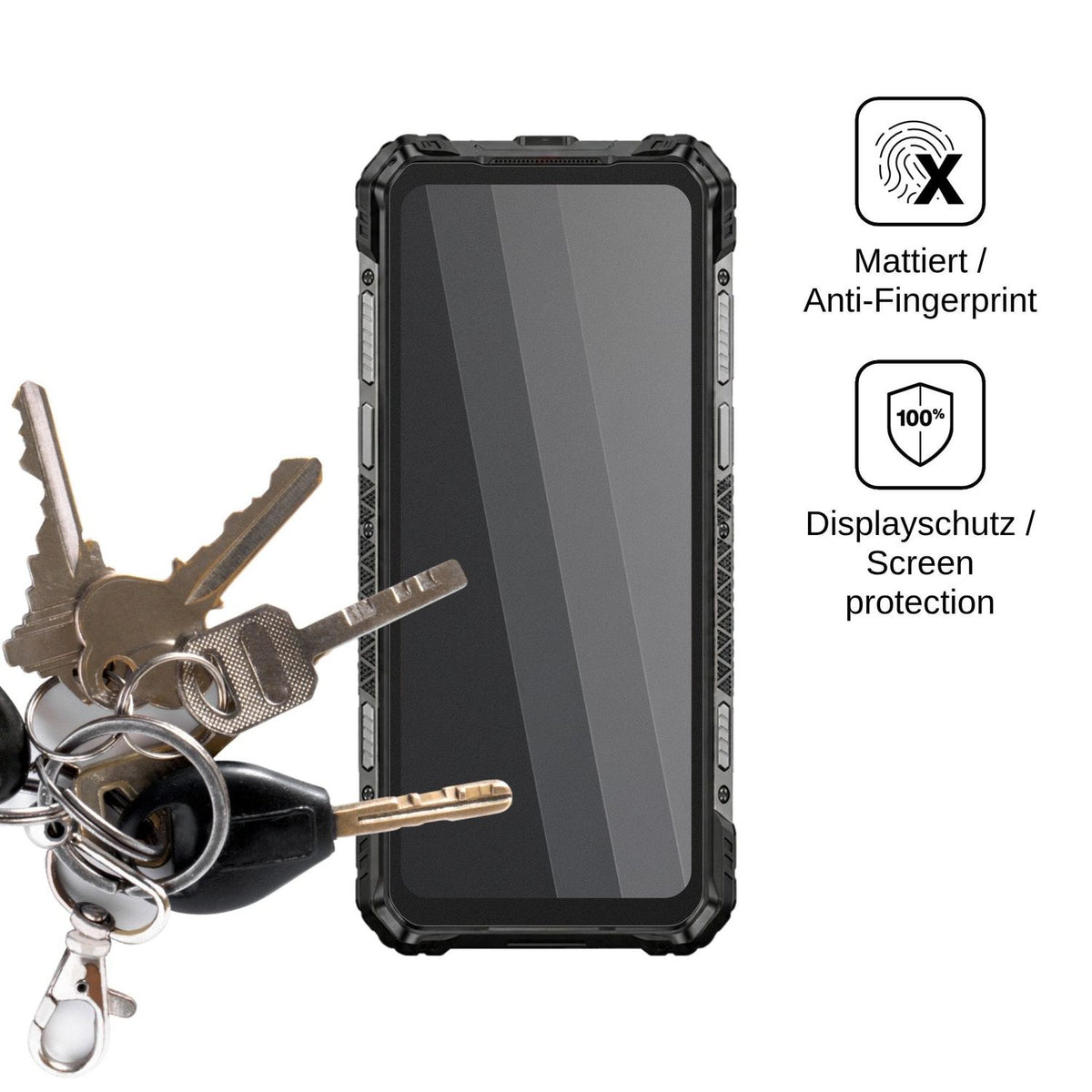 Blickschutzfolie für Ulefone Armor 35 Pro matt Schutzfolie Privacy