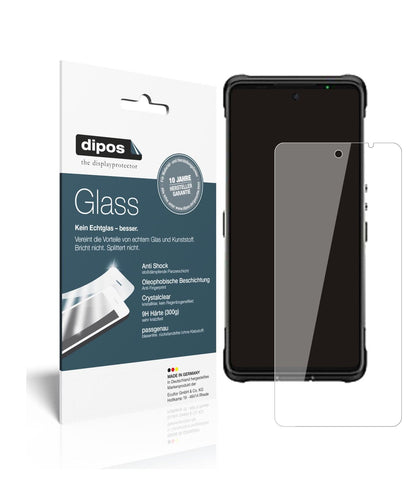 Klare Displayschutzfolie von dipos passend für Ulefone Armor 10 5G, 9H kratzfest und blasenfrei montiert