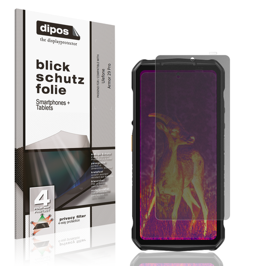 Blickschutzfolie für Ulefone Armor 29 Pro matt Schutzfolie Privacy