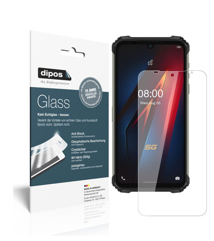 Klare Displayschutzfolie von dipos passend für Ulefone Armor 8, 9H kratzfest und blasenfrei montiert