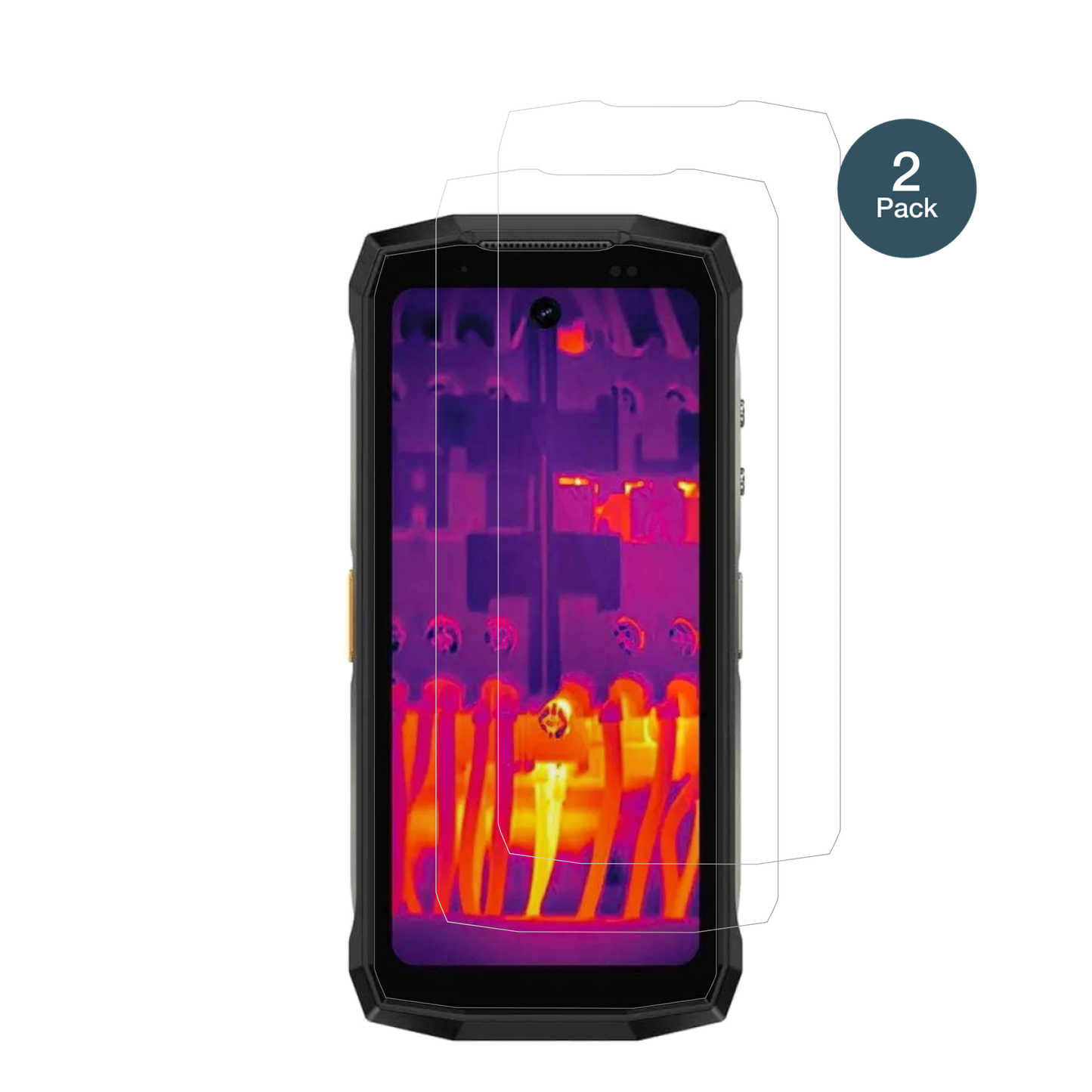 ulefonearmor mini 20t pro mit aufgebrachter dipos Flex Schutzfolie, glasklare Darstellung ohne Einschränkungen