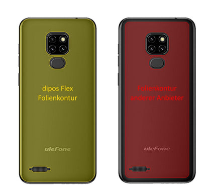 2x 3D Full Cover Schutzfolie für Ulefone Note 7P Rückseite