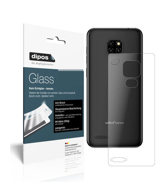 Matte Displayschutzfolie von dipos passend für Ulefone Note 7P Rückseite, 9H kratzfest und blasenfrei montiert