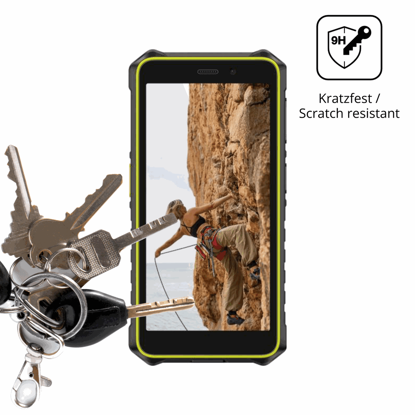 dipos Displayschutz für Ulefone RugKing 2 Pro, transparente Oberfläche, perfekte Passform auch für die Rundungen