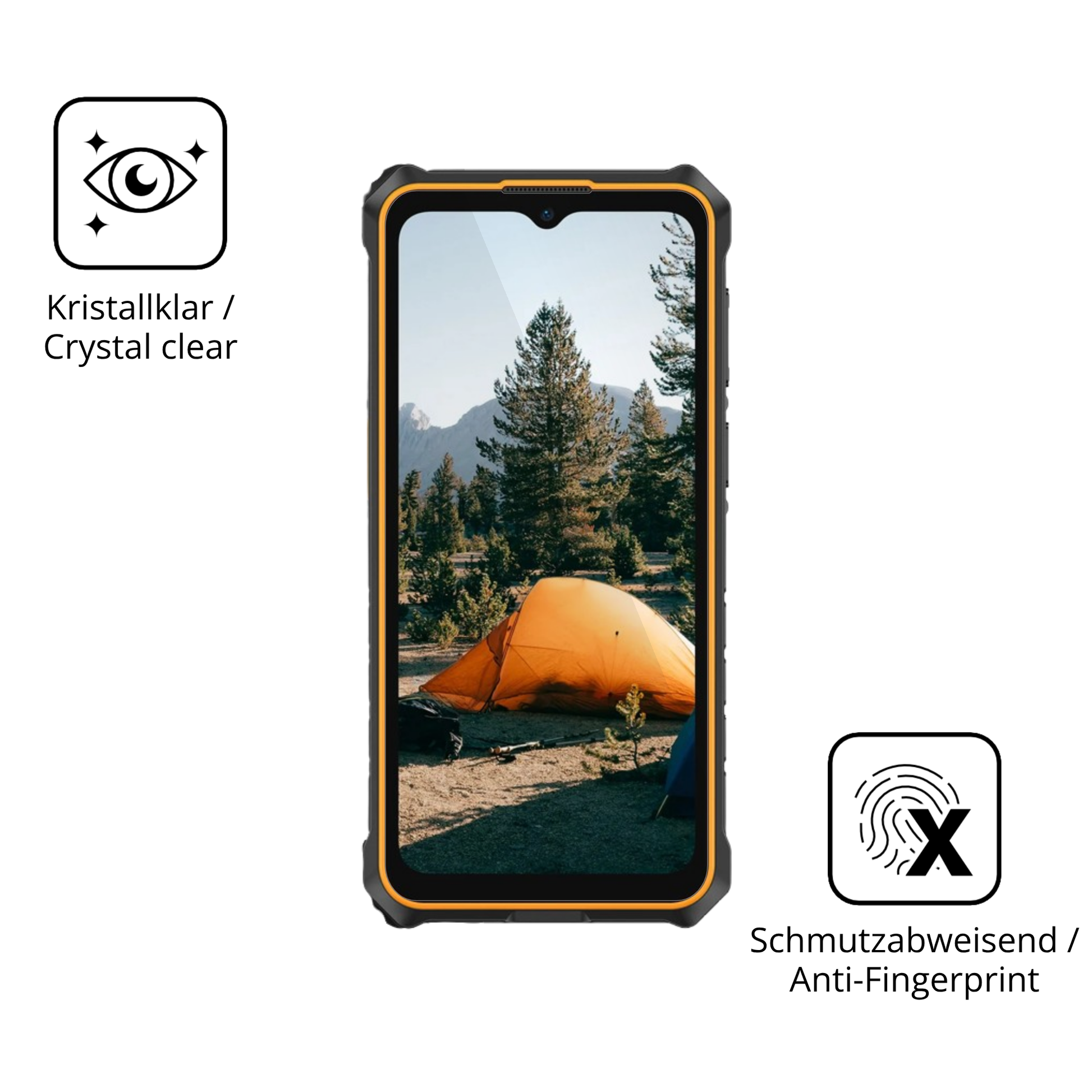 Flexible TPU-Folie passend zugeschnitten für Ulefone RugKing 3 Pro, vollständige Abdeckung