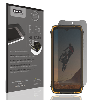 Blickschutzfolie von dipos passend für Ulefone RugKing 4 Pro, 100% Displayabdeckung und blasenfreie Montage