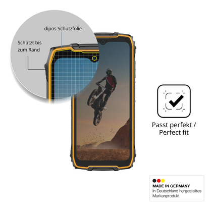 Schutz gegen Kratzer auf dem Ulefone RugKing 4 Pro Glas durch Schlüssel, Stöße gegen die Tischkante oder Stürze