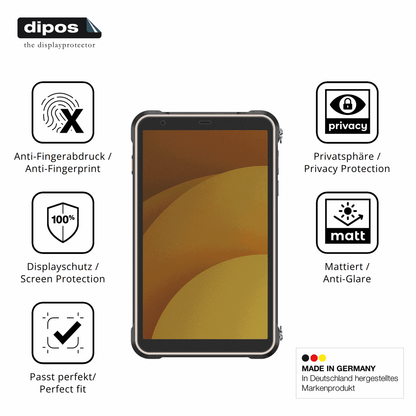 Privatsphäre-Schutz durch Sichtschutz-Folie passend zugeschnitten für Ulefone RugKing Pad Pro