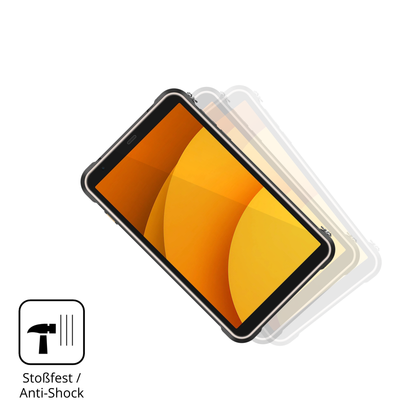 Schutz gegen Kratzer auf dem Ulefone RugKing Pad Pro Glas durch Schlüssel, Stöße gegen die Tischkante oder Stürze