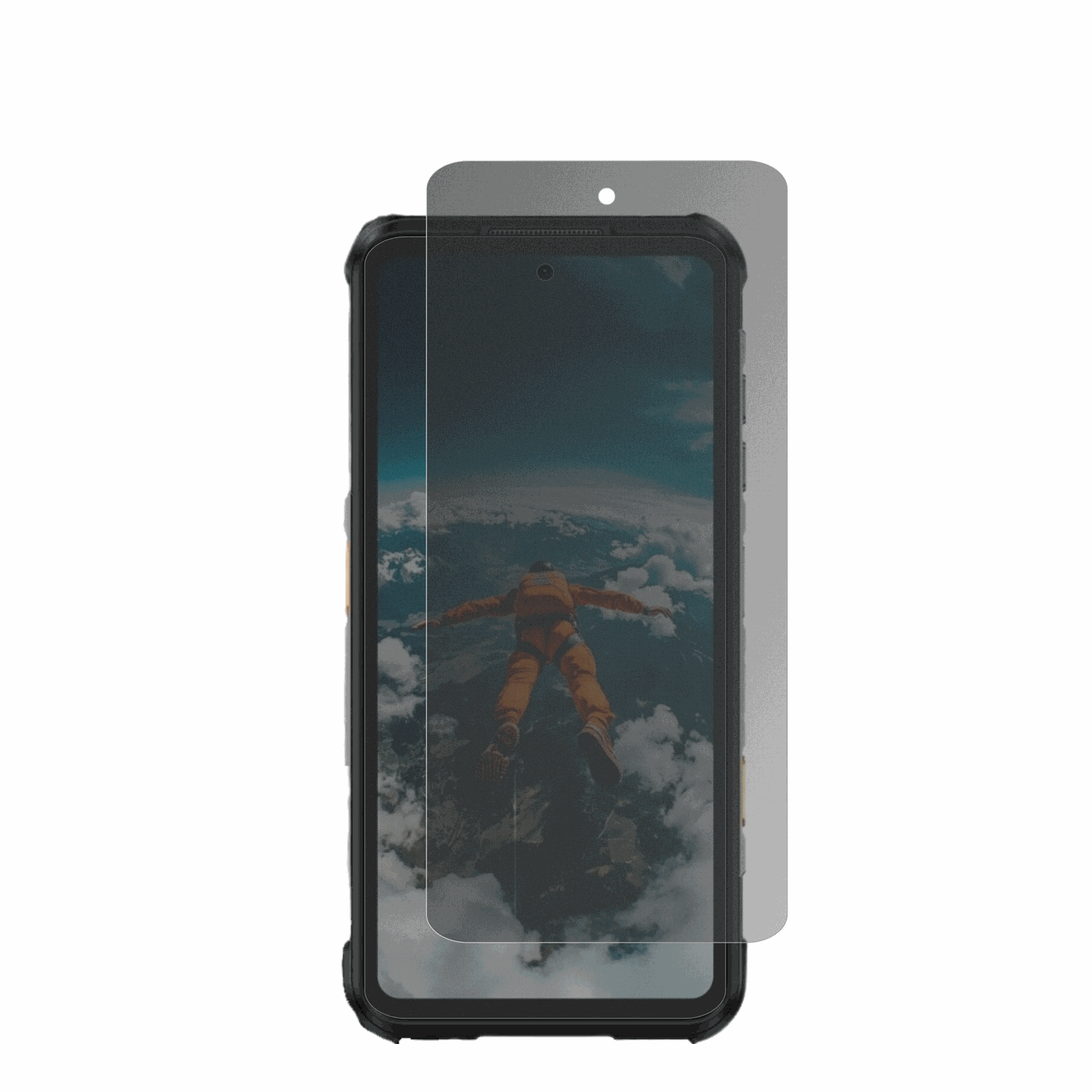 UlefoneRugOne Xever 7 Pro mit aufgebrachtem dipos Displayschutz, der seitliche Einblicke blockiert