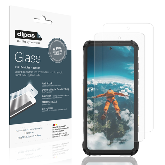 Matte Displayschutzfolie von dipos passend für Ulefone RugOne Xever 7 Pro, 9H kratzfest und blasenfrei montiert