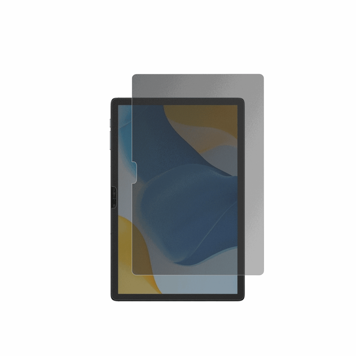 ulefonetab a10 mit aufgebrachtem dipos Displayschutz, der seitliche Einblicke blockiert