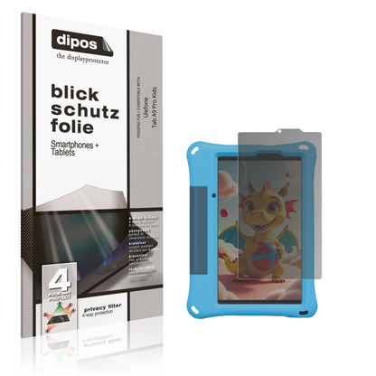Blickschutzfolie von dipos passend für ulefonetab a9 pro kids, präziser Zuschnitt und blasenfrei montiert